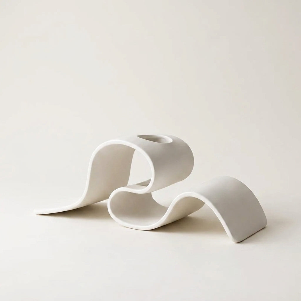 RibbonArc Vase